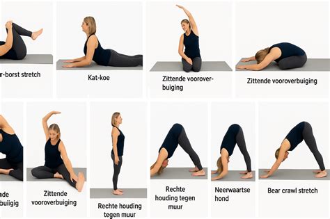 Collage van afbeeldingen: iemand die pilates doet, een wielrenner, een hardloper en een bootcamp-groep