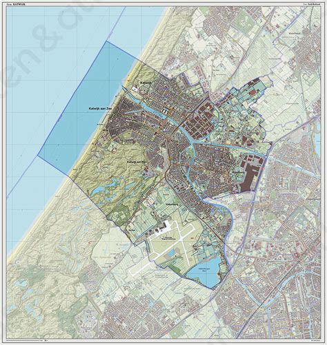 Informatieve kaart met bezienswaardigheden rond Katwijk aan Zee.