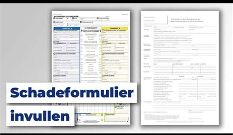 Illustratie van een schadeformulier en benodigde documenten voor een claim