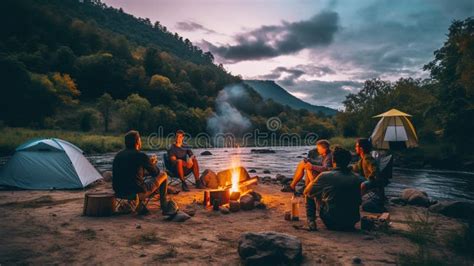 Een groep vrienden genietend van een barbecue bij hun vakantiehuis met zwembad, met op de achtergrond een prachtig Frans landschap.