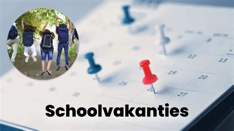 Infographic met de schoolvakanties per regio en de duur ervan