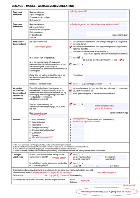 Voorbeeld van een ingevuld claimformulier met benodigde documenten