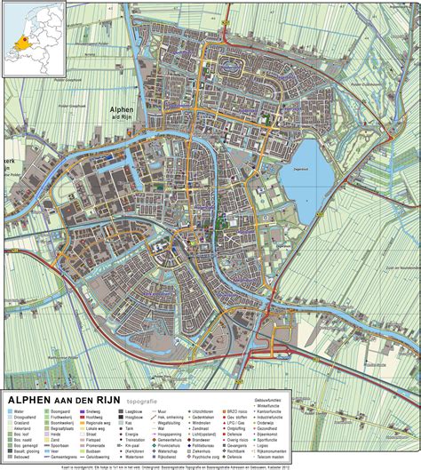 Kaart van Alphen aan den Rijn met highlights van de omgeving