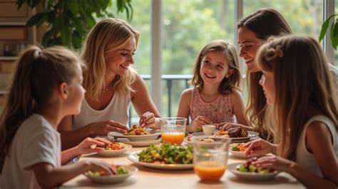 Foto van een gezin dat geniet van een maaltijd in een van de restaurants van Slagharen