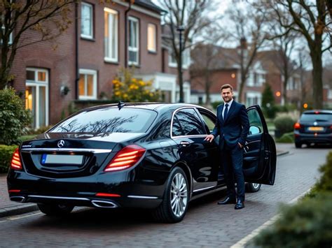 Een comfortabele privé taxi met een chauffeur die wacht.