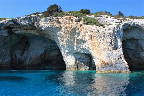 De indrukwekkende Blauwe Grotten van Zakynthos