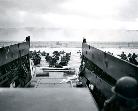 Historische foto van de landing op D-Day