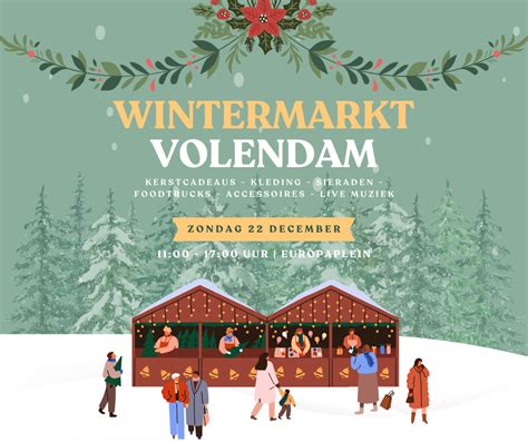 Illustratie van een sfeervolle winterse markt met kraampjes en bezoekers