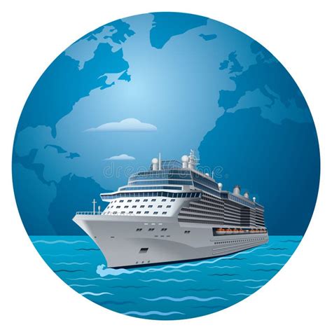 Illustratie van een cruise schip