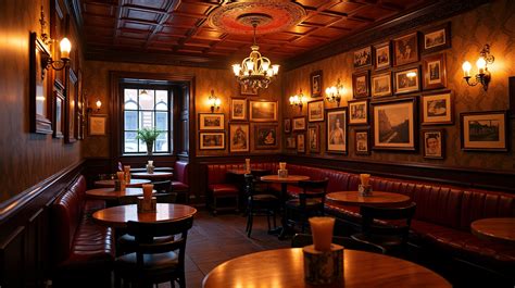Een sfeervolle foto van een traditionele Schotse pub met houten interieur.