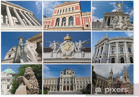 collage van bekende bezienswaardigheden in Wenen