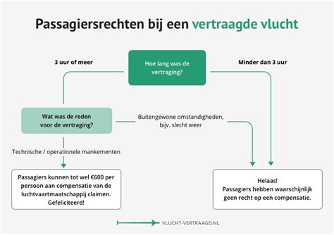 Infographic met de belangrijkste passagiersrechten bij vluchtverstoringen volgens EU-regelgeving.