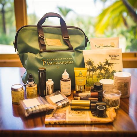 Collage van essentiële items voor een reis naar Tanzania: wandelschoenen, hoed, zonnebrandcrème, insectenwerend middel, waterfles.