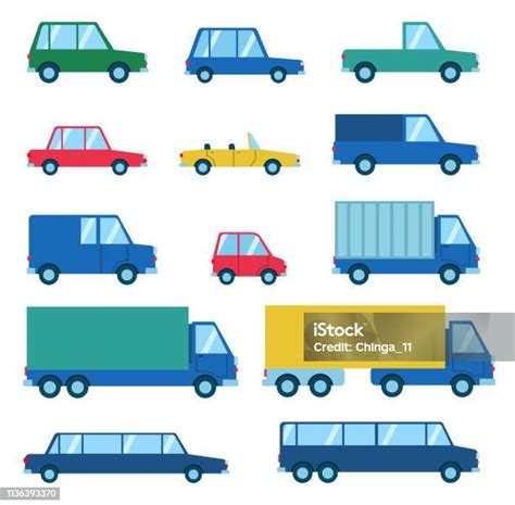 Illustratie van verschillende autotypes beschikbaar voor verhuur