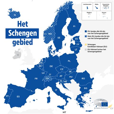 Visuele uitleg van de Schengenzone en visumaanvraagprocedures