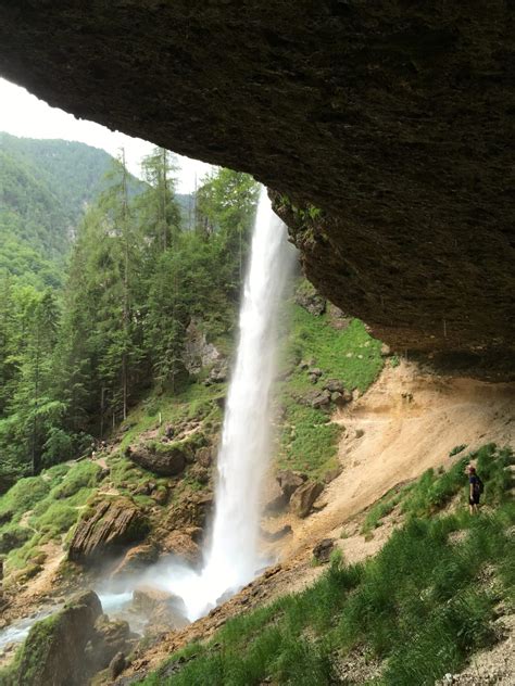 Uitzicht op de Savica Waterval