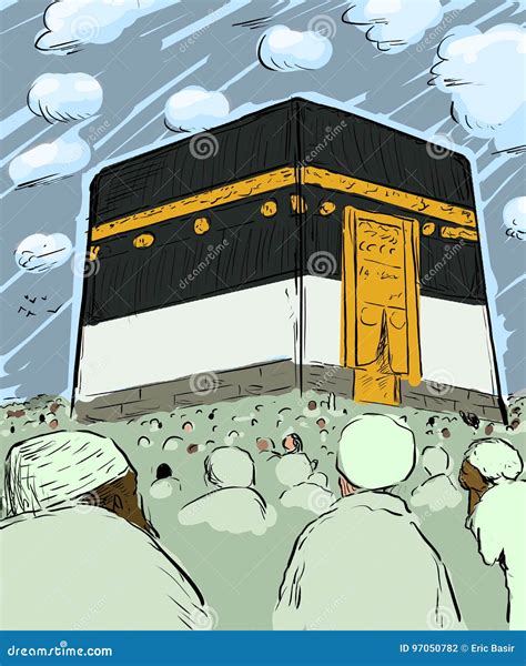 Illustratie van de Kaaba in Mekka