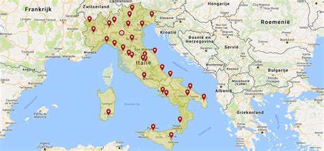 Kaart van Noord-Italië met de regio Piëmonte gemarkeerd