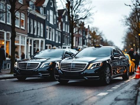 een representatieve taxi met een chauffeur die passagiers helpt met bagage