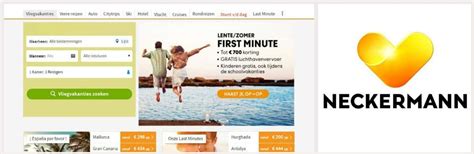 Overzicht van bestemmingen die Neckermann aanbiedt voor last minute vakanties