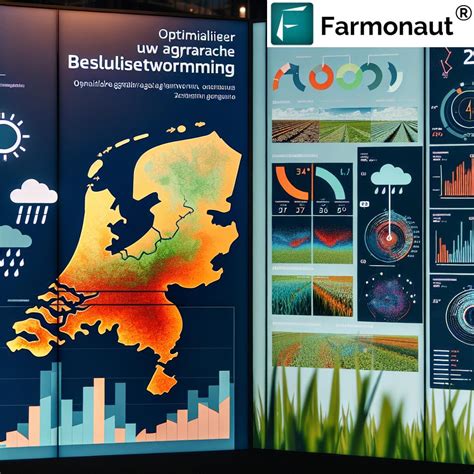 Infographic met weersymbolen, temperatuurverloop en neerslagkans voor een 14-daagse weersverwachting.