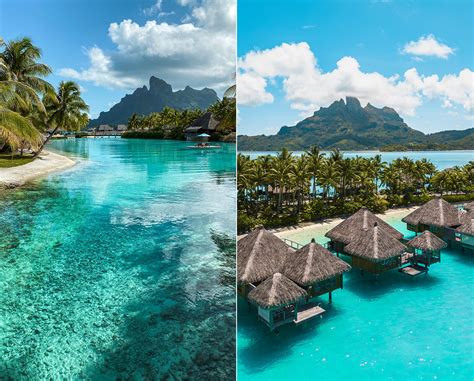 Kaart met de belangrijkste bestemmingen vanaf Bora Bora