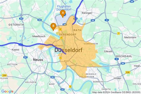 Milieuzone Düsseldorf Kaart Duitsland
