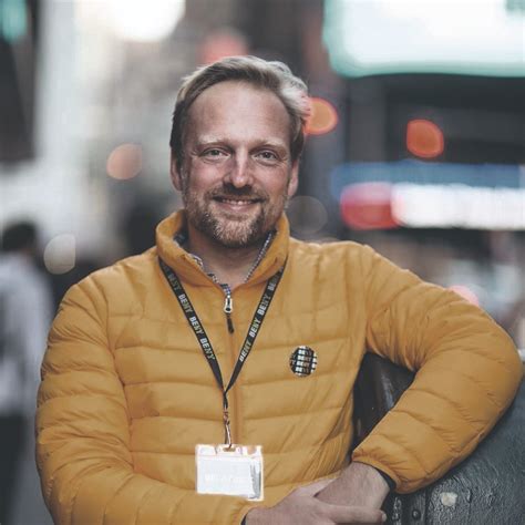 Foto van Patrick van Rosendaal met iconische New Yorkse skyline op de achtergrond