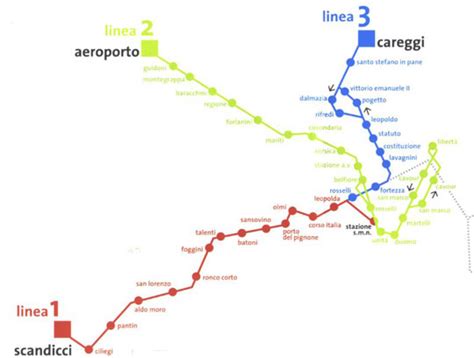 Moderne tram die stopt bij een halte op Florence Airport.