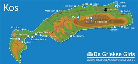 Thematische foto van het Griekse eiland Kos, met een combinatie van strand, zee en historische ruïnes.