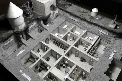 Replica van Hitlers werkkamer in de Berlin Story Bunker