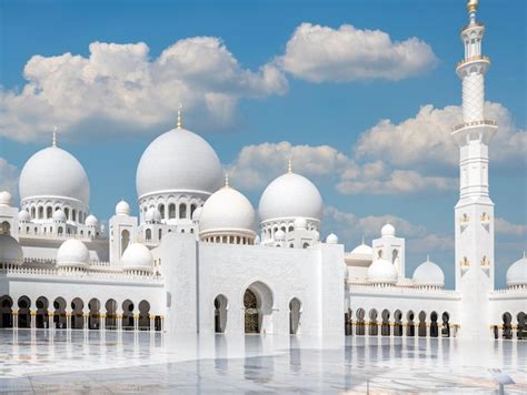 Illustratie van de Grote Sheikh Zayed Moskee in Abu Dhabi