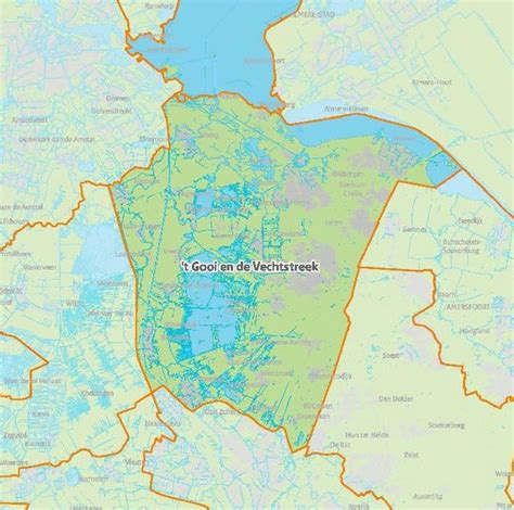 Landschap van Het Gooi met bossen en waterpartijen