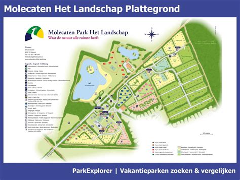 Plattegrond van het landschap met aangegeven menroutes en B&B-locaties