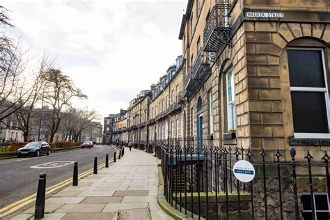 Klassieke Georgische gevels in Edinburgh's West End