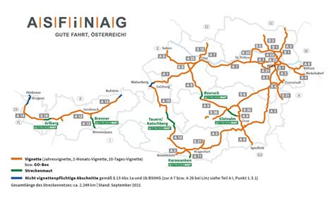 Infographic met de kosten van verschillende vignetten en tolwegen in Oostenrijk