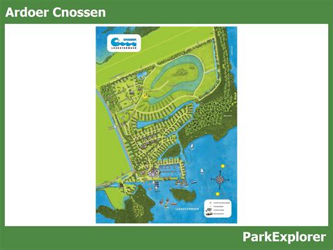 Plattegrond van Ardoer Vakantiepark Cnossen Leekstermeer met verschillende kampeerzones