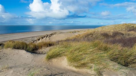 Luchtfoto van Blåvand met stranden en duinen