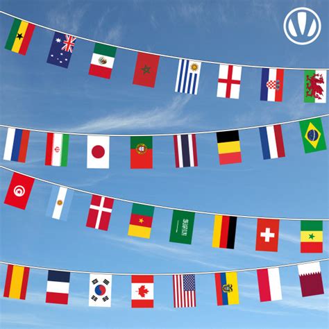 Illustratie van een diplomatiek gebouw met vlaggen, omringd door symbolische elementen van bescherming en internationaal recht.