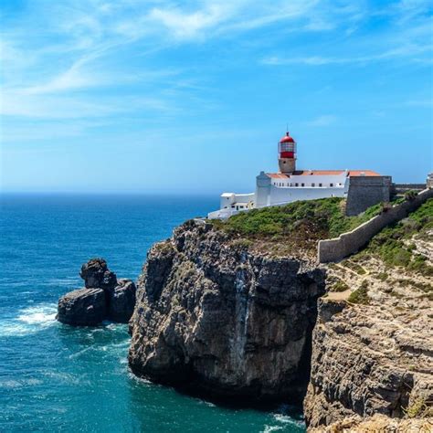 Uitzicht vanaf Cabo de São Vicente op de Atlantische Oceaan