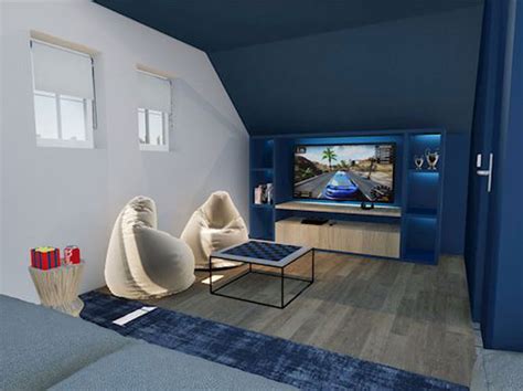 Luxe gamewoning met race simulator en spelconsoles