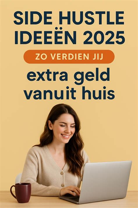 Infographic met diverse side hustle ideeën voor studenten, zoals freelancen, verkopen van spullen, oppassen en online enquêtes.