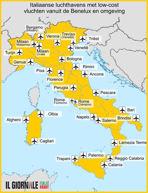 Overzicht van de terminal van Luchthaven Bergamo