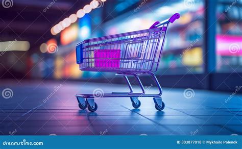 Illustratie van het zelfscansysteem met een winkelwagentje en scanner