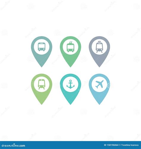 illustratie van verschillende ophaallocaties voor huurauto's: luchthaven, treinstation, stadskantoor