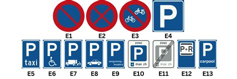 Verkeersborden en parkeerinstructies in Alicante