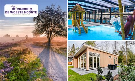 Overzichtskaart Recreatiepark De Rimboe & De Woeste Hoogte met aangegeven faciliteiten en natuurlijke omgeving