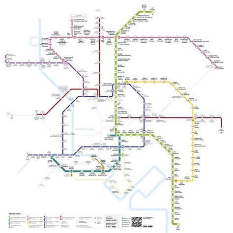 Illustratie van het MRT-netwerk in Singapore.
