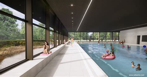 Artistieke impressie van het nieuwe zwembad 'Het Boothuis'