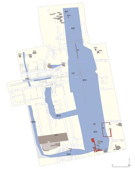 Illustratie van de luchthaventerminal met aanduiding van de zones A, B, C en D voor vertrekkende vluchten en de aankomsthal op de begane grond.